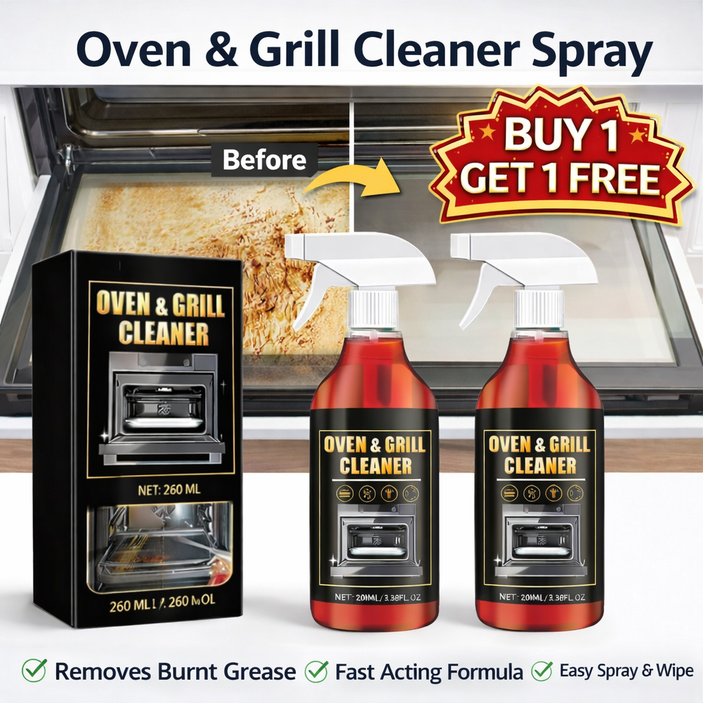 Powerful Oven & Grill Cleaner Spray ( BUY 1 GET 3 FREE ) | Dissolves Grease in 5 Mins |